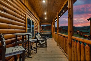 Terrace/patio - Private Heated Indoor Saltwater Pool - Arcade - Pool Table - HotTub - Views (Pigeon Forge)