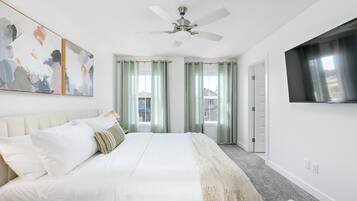 4 dormitorios, tabla de planchar con plancha, wifi y ropa de cama