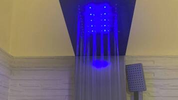 Dusche, Haartrockner, Bidet, Handtücher