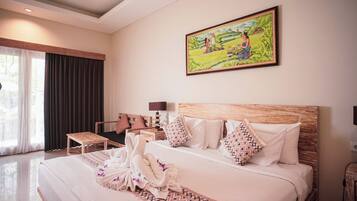 Premium Double Room, Pool View | Bar mini, Wi-fi percuma, cadar katil