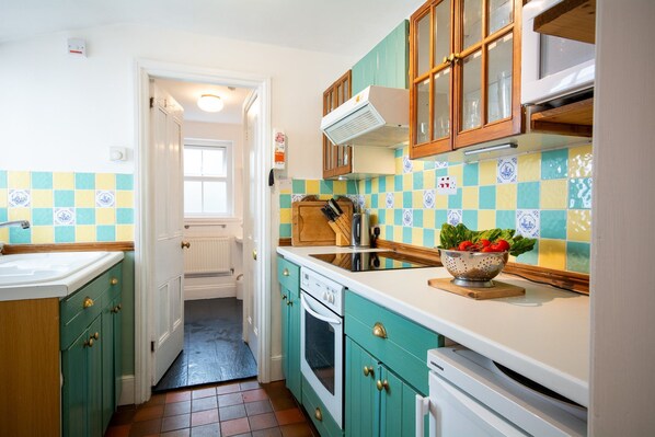 Fridge, microwave, oven, toaster