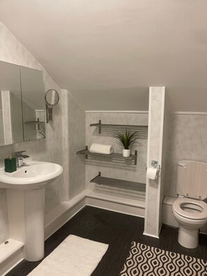 Shower, towels, toilet paper - Grand, Stylish 3 bed Apartment in Liverpool near Anfield stadium! (Liverpool)