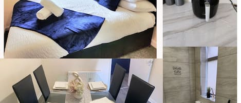 3 bedrooms, iron/ironing board, WiFi, bed sheets