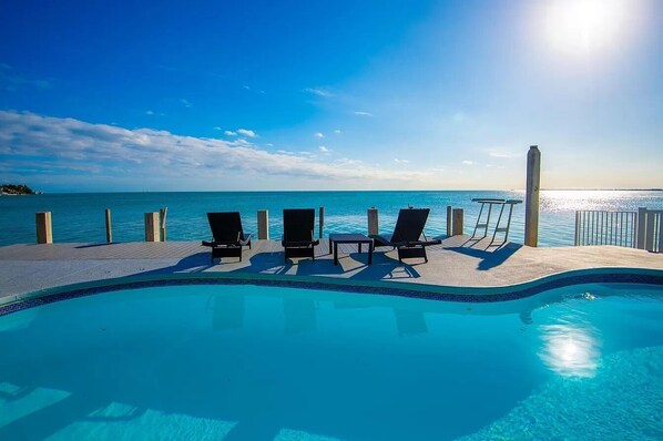 Outdoor pool, a heated pool