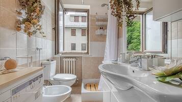 Douche, sĂšche-cheveux
