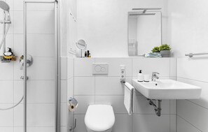Een douche, een haardroger
