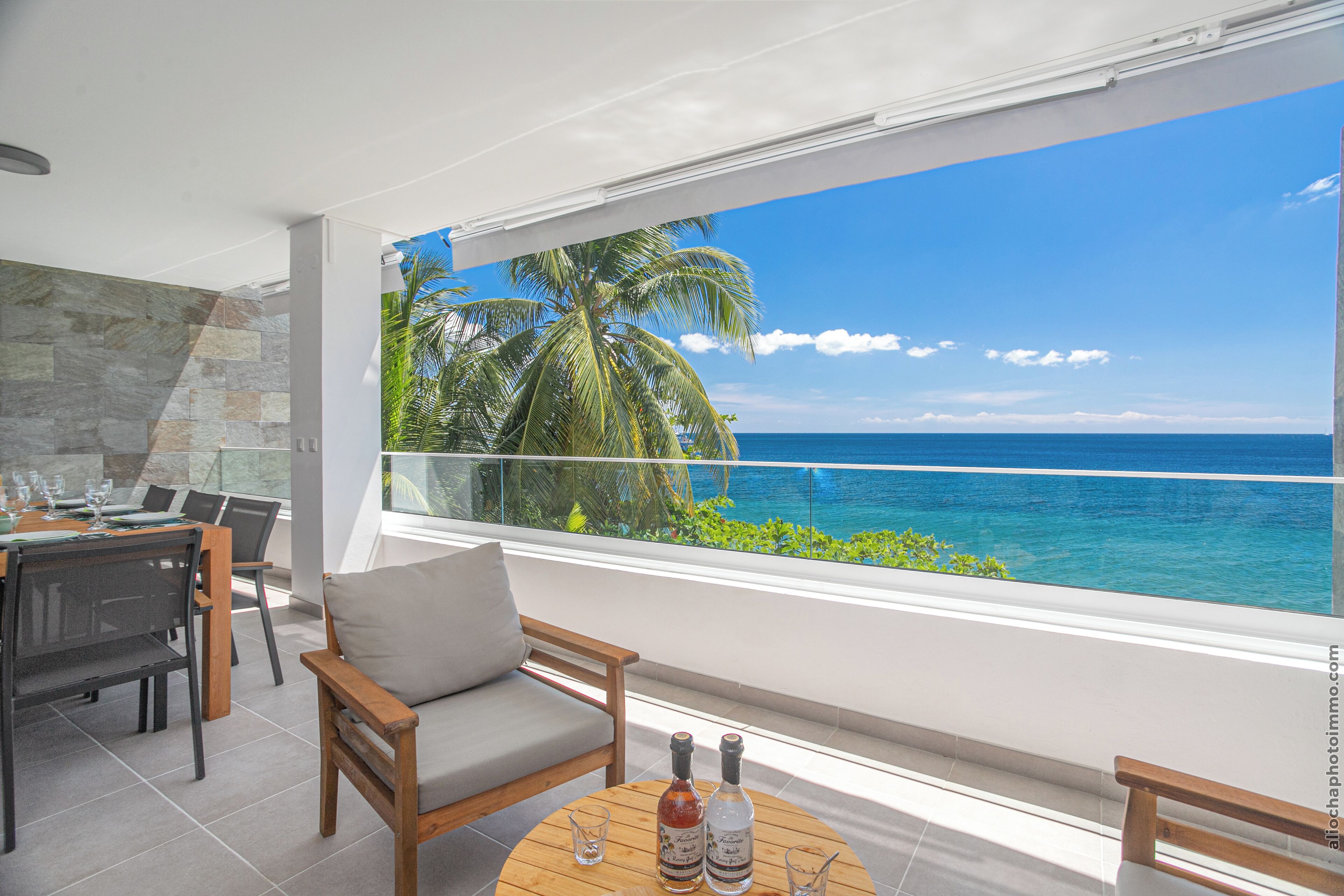 Superior-Apartment, 2 Schlafzimmer, Strandblick | Terrasse/Patio