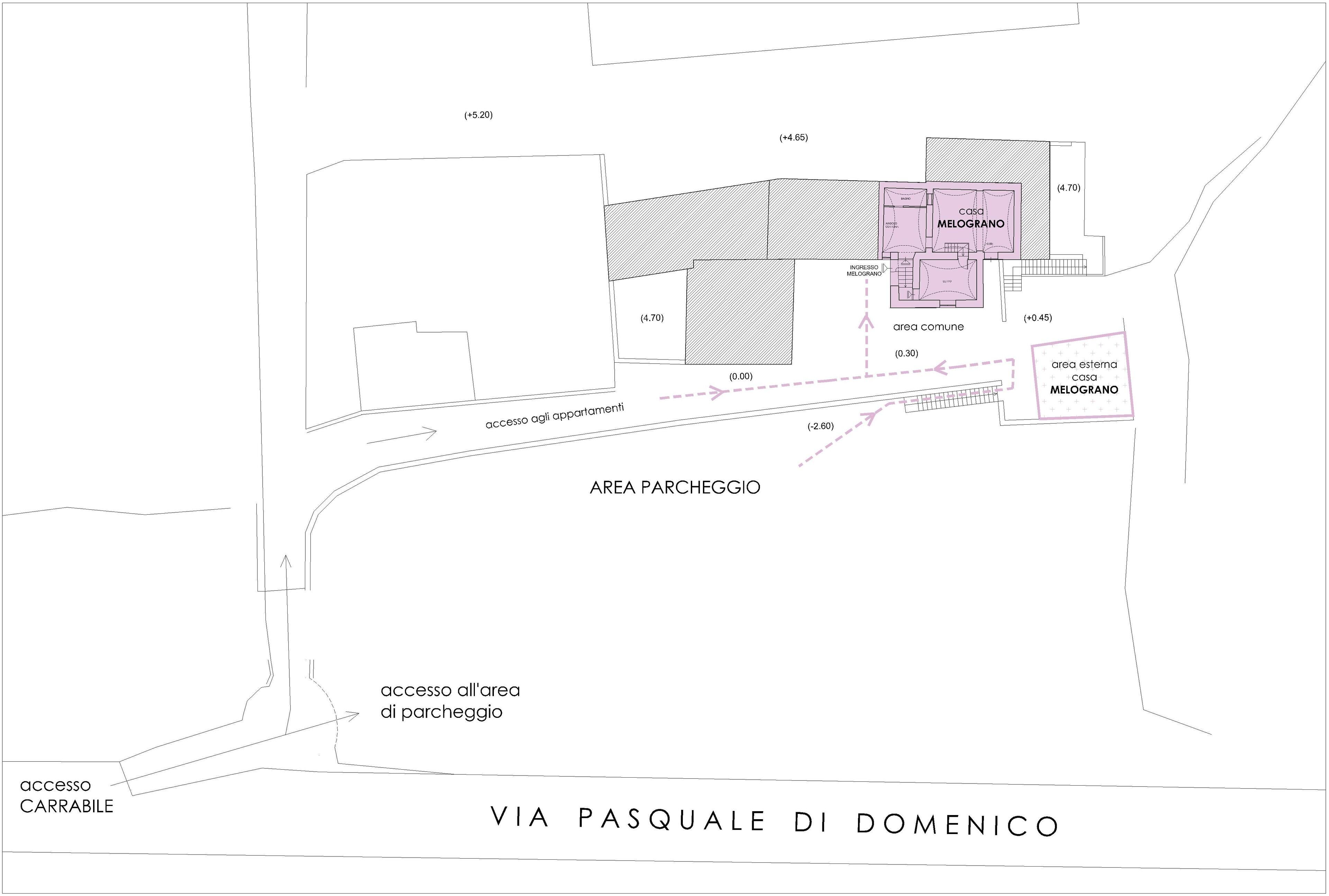 A floor plan of a building with labeled areas and access points.