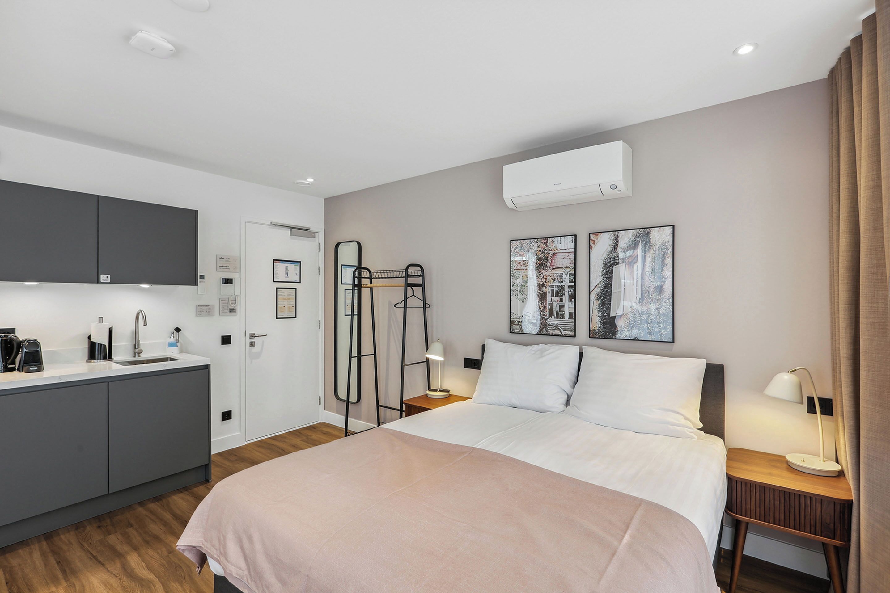 Suite with French Balcony | 1 bedroom, desk, laptop workspace, blackout drapes