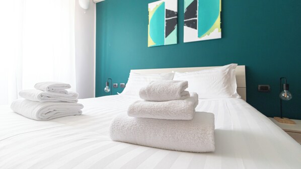 Apartment (1 Bedroom) | 1 Schlafzimmer, Bügeleisen/Bügelbrett, Babybetten, Bettwäsche