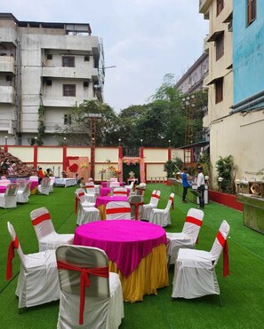 Área externa para banquete