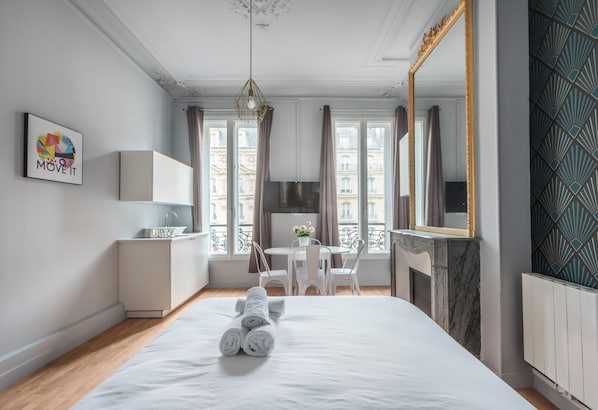 Appartement | Een kluis op de kamer, een strijkplank/strijkijzer, gratis wifi