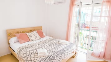 4 bedrooms, down comforters, individually decorated