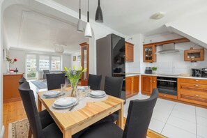 Apartment, 2 Bedrooms, Balcony | Private kitchen | Fridge, microwave, oven, stovetop - Family Apartment by Renters (Kolobrzeg)