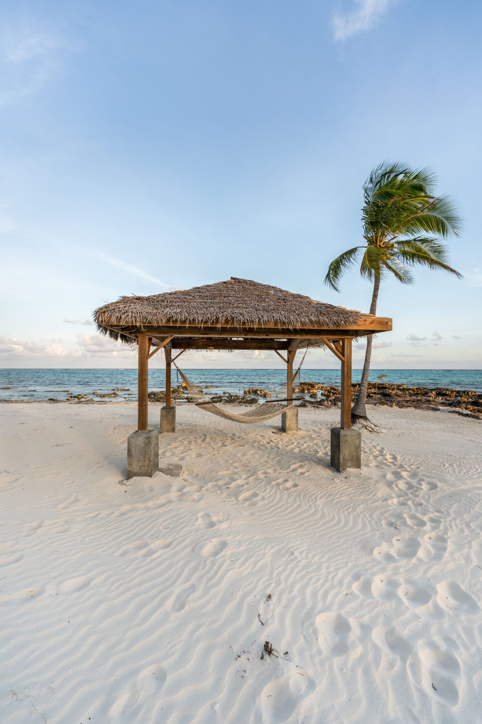 On the beach, sun loungers, beach towels