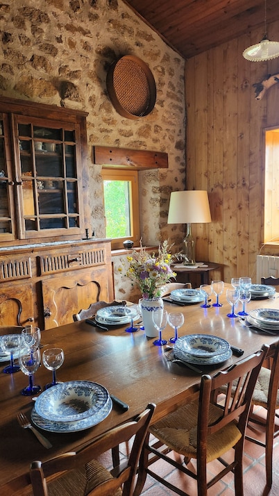 Stone and wood house