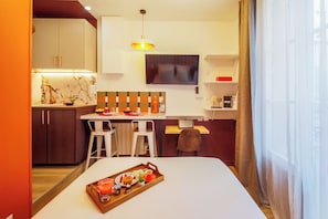 Studio | Zimmersafe, schallisolierte Zimmer, Bügeleisen/Bügelbrett