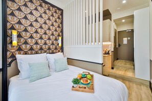 Studio | Zimmersafe, schallisolierte Zimmer, Bügeleisen/Bügelbrett