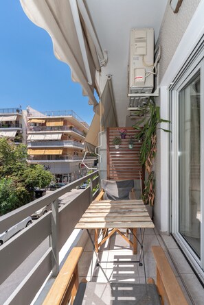 Appartement Supérieur, 2 chambres, cuisine, vue ville | Balcon