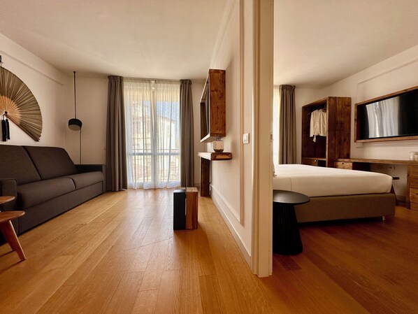 Deluxe-Apartment, Balkon, Gartenblick