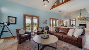 TV, fireplace, offices