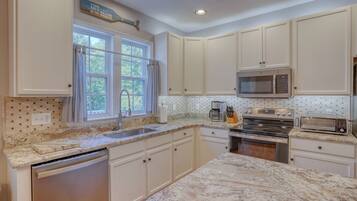 Microwave, oven, stovetop, dishwasher