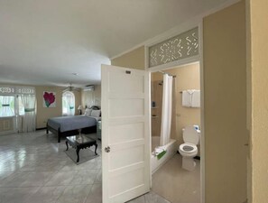 1 slaapkamer, een strijkplank/strijkijzer, wifi, beddengoed