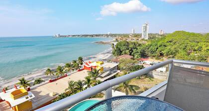 Two Bedroom Beach Front Condo with Amazing Ocean View