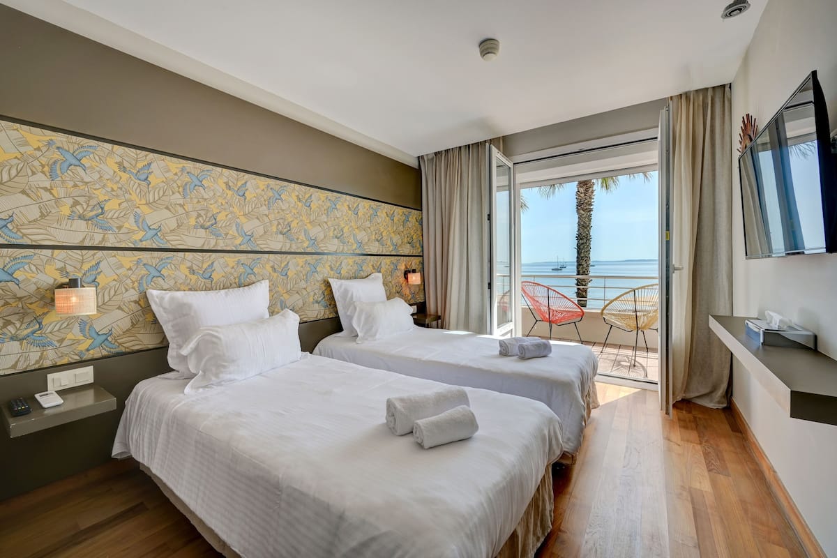 Chambre Twin Exécutive Vue Mer | 1 svefnherbergi, vöggur/ungbarnarúm, ókeypis þráðlaus nettenging, rúmföt