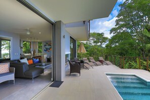 Terrace/patio - Peace and Privacy in the Rainforest, Big Ocean View! Uvita Ojochal Bahia Ballena (Punteranes de osa)