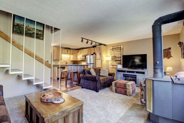 TV connectée, cheminée