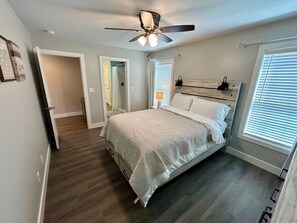 2 bedrooms, iron/ironing board, travel cot, WiFi