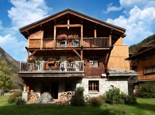 Casa-Chalet Brizolée avec vue sur le lac à Tignes