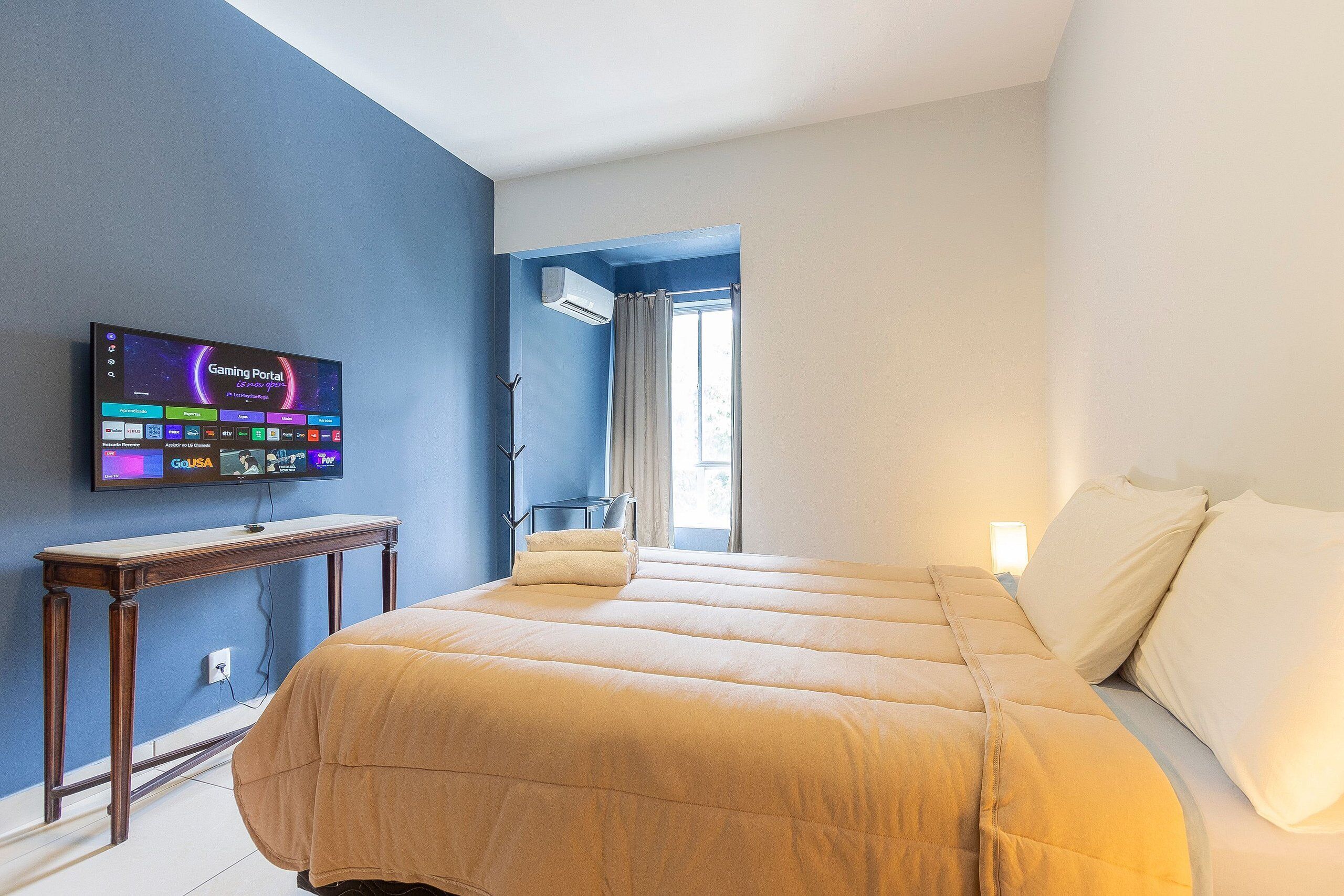 4 habitaciones, tabla de planchar con plancha y wifi 