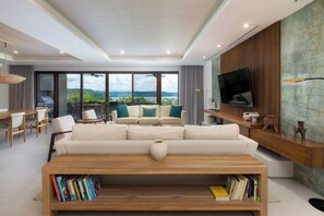 Smart-TV, Bücher, Stereoanlage