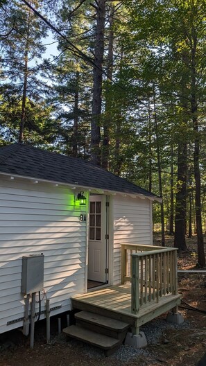Exterior - Renovated Cabin WITH HOT TUB_Tucked in Pines_Cabin 9 (Bar Harbor)