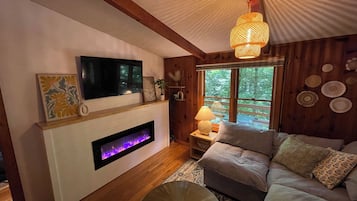 智能电视、壁炉、电子游戏、DVD 播放器