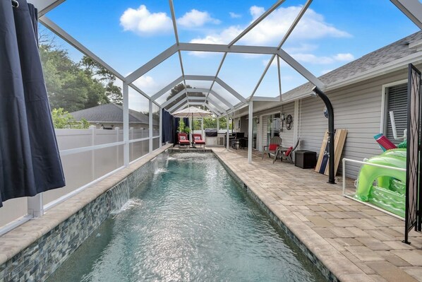 A heated pool
