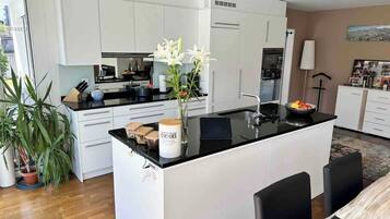 Kylskåp, mikrovågsugn, ugn och spishäll