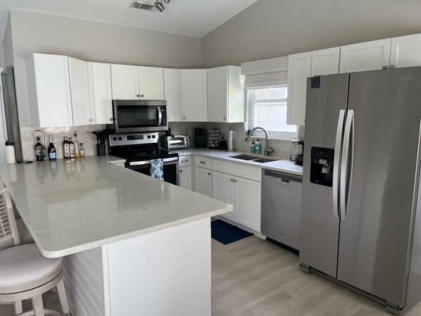 Microwave, oven, stovetop, dishwasher