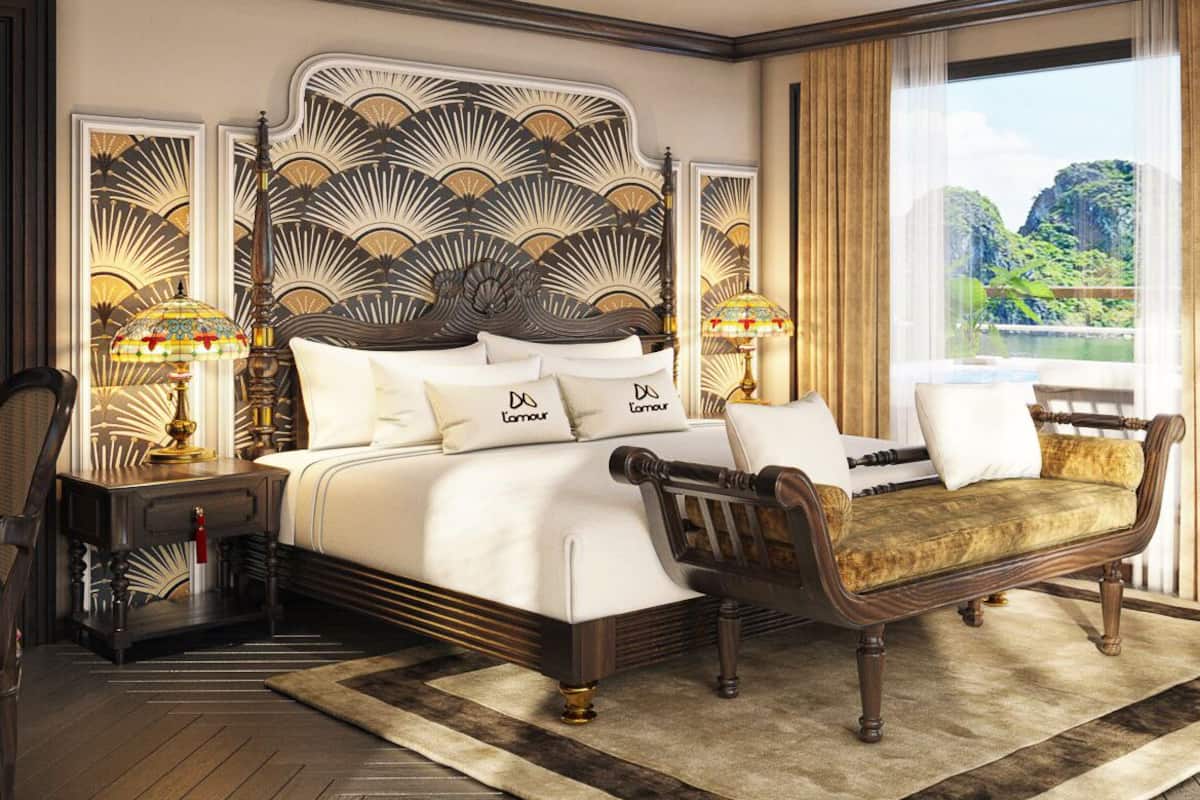 Luxe tweepersoonskamer, balkon, uitzicht op oceaan | Luxe beddengoed, donzen dekbedden, een minibar, een kluis op de kamer