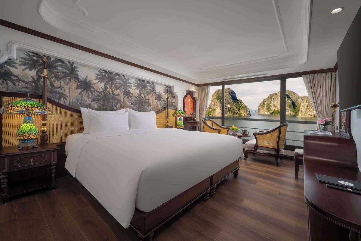 Literie de qualité supérieure, couette en duvet d'oie, minibar