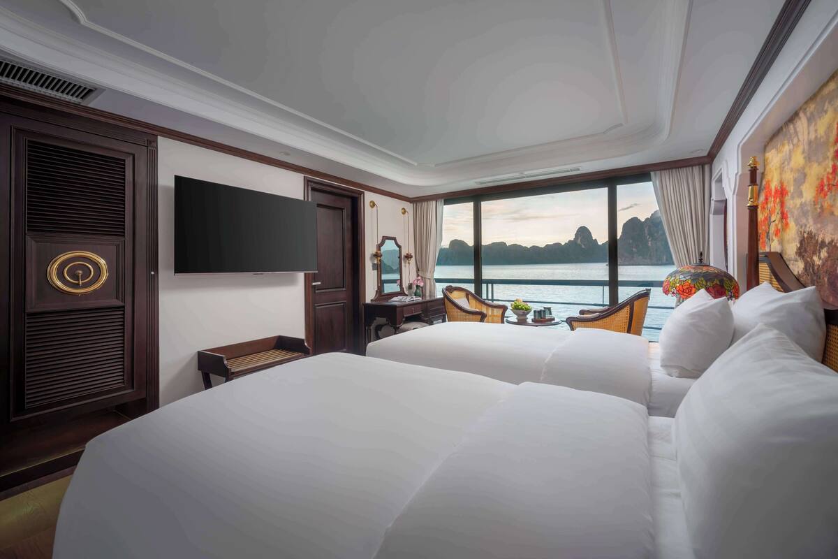 Literie de qualité supérieure, couette en duvet d'oie, minibar