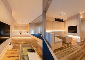 55-inch Smart TV with cable channels, Netflix, streaming services - UH SUITE NAMBA STATION (Osaka)