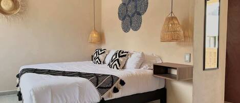 1 室のベッドルーム、WiFi、ベッドシーツ