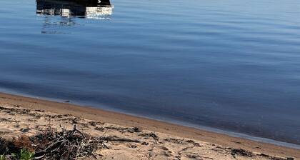 Rustic, Cozy Lakefront Cabin with Private Beach on Upper Chateaugay Lake.