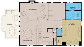 Floor plan - Marshfront Views, Dock, Fishing, Crabbing, BHI & Shoals - Keepers Landing (Bald Head Island)