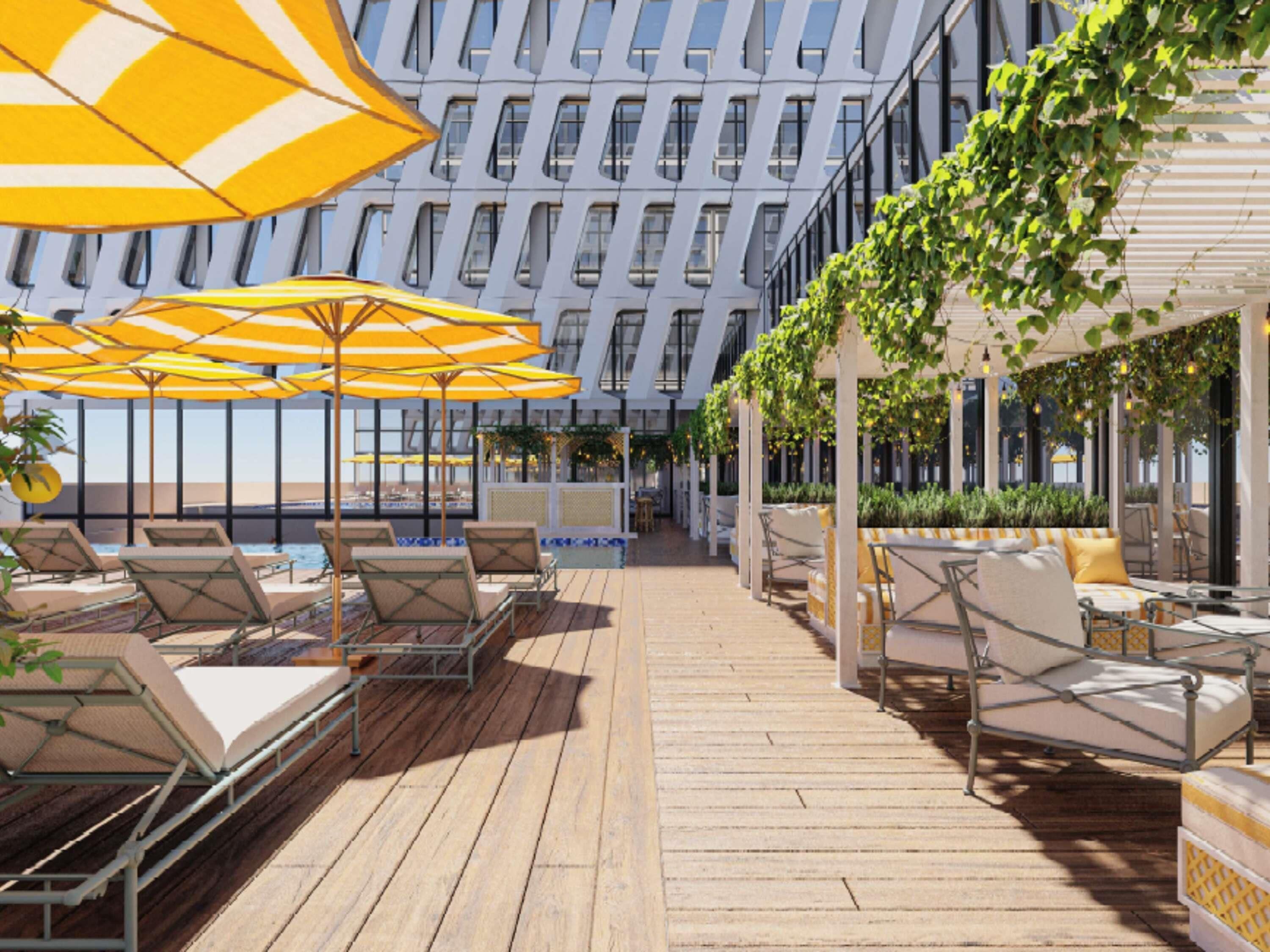 4 bars, bar en milieu de piscine