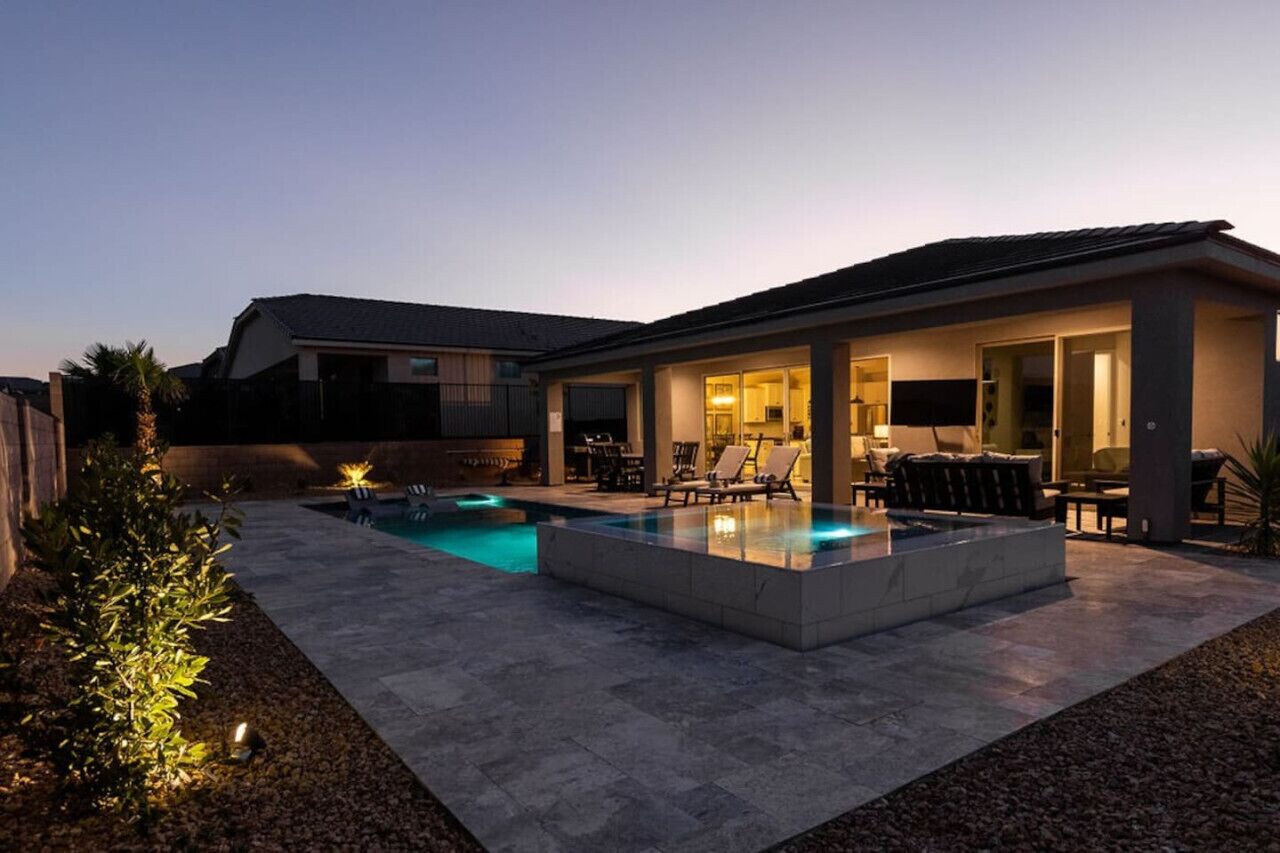 A heated pool