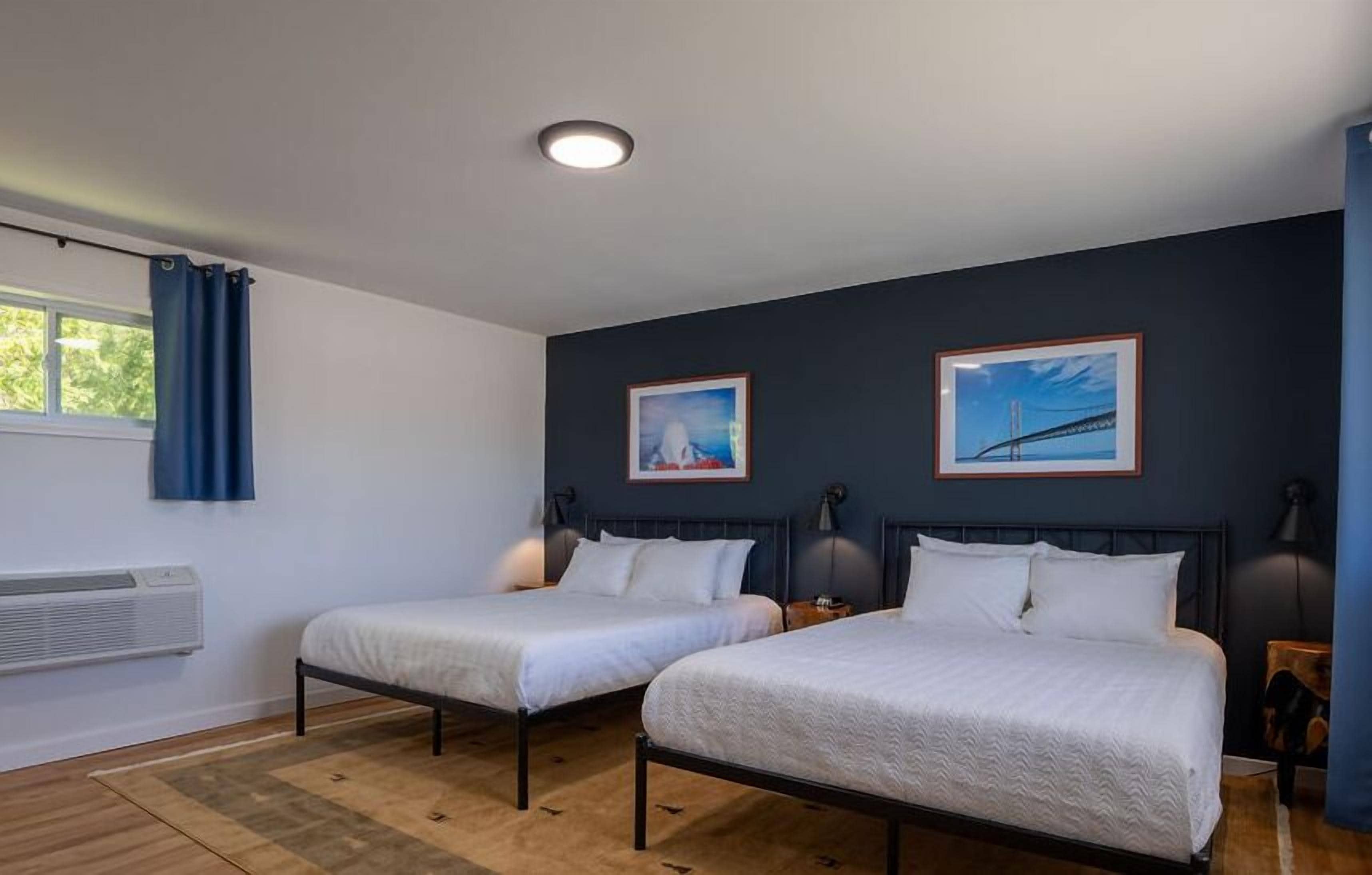 Studio, 2 keskisuurta parisänkyä | Pimennysverhot, silitysrauta/-lauta, ilmainen Wi-Fi, vuodevaatteet